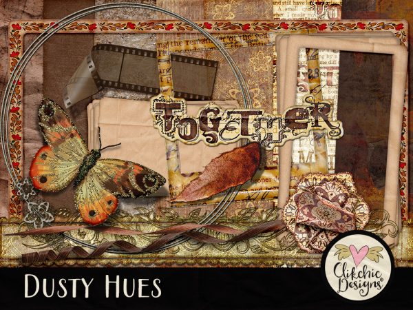 Dusty Hues Digital Scrapbook Kit