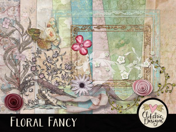 Floral Fancy Digital Scrapbook Kit