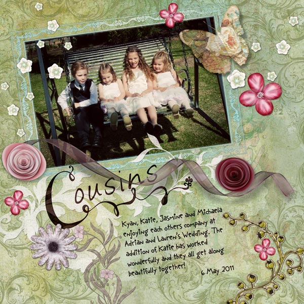 Floral Fancy Digital Scrapbook Kit