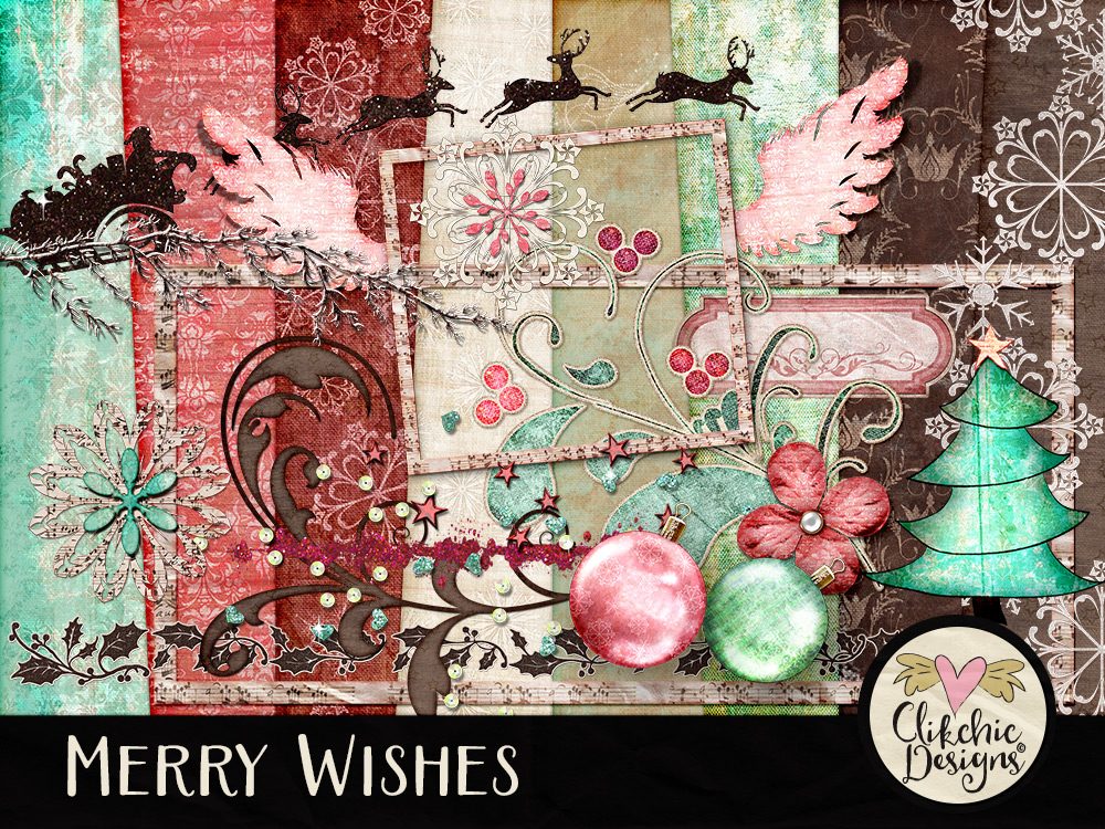 Merry Wishes Digital Scrapbook Kit