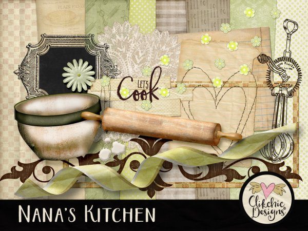 Nana's Kitchen Digital Scrapbook Kit