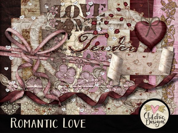 Romantic Love Digital Scrapbook Kit