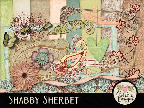 Shabby Sherbet Digital Scrapbook Kit