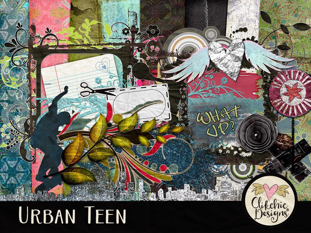 Urban Teen Digital Scrapbook Kit