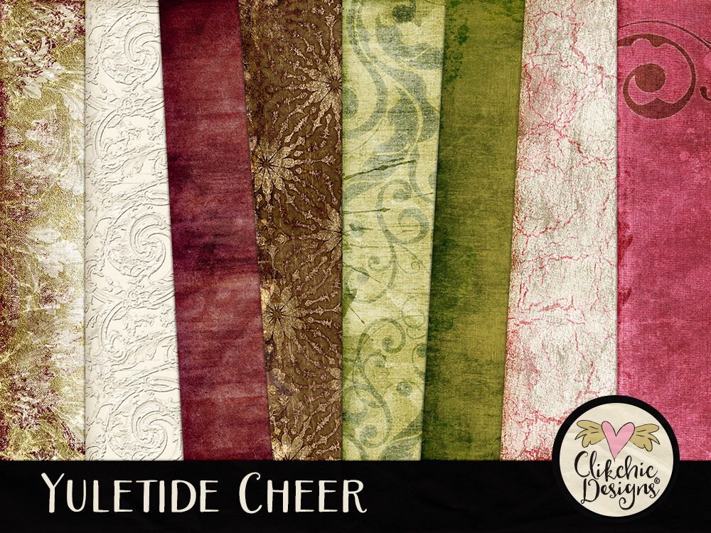 Yuletide Cheer Backgrounds by Clikchic Designs