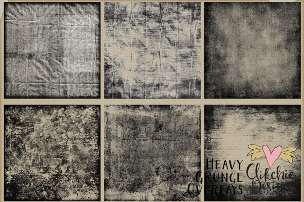 Heavy Grunge Design & Photography Overlays