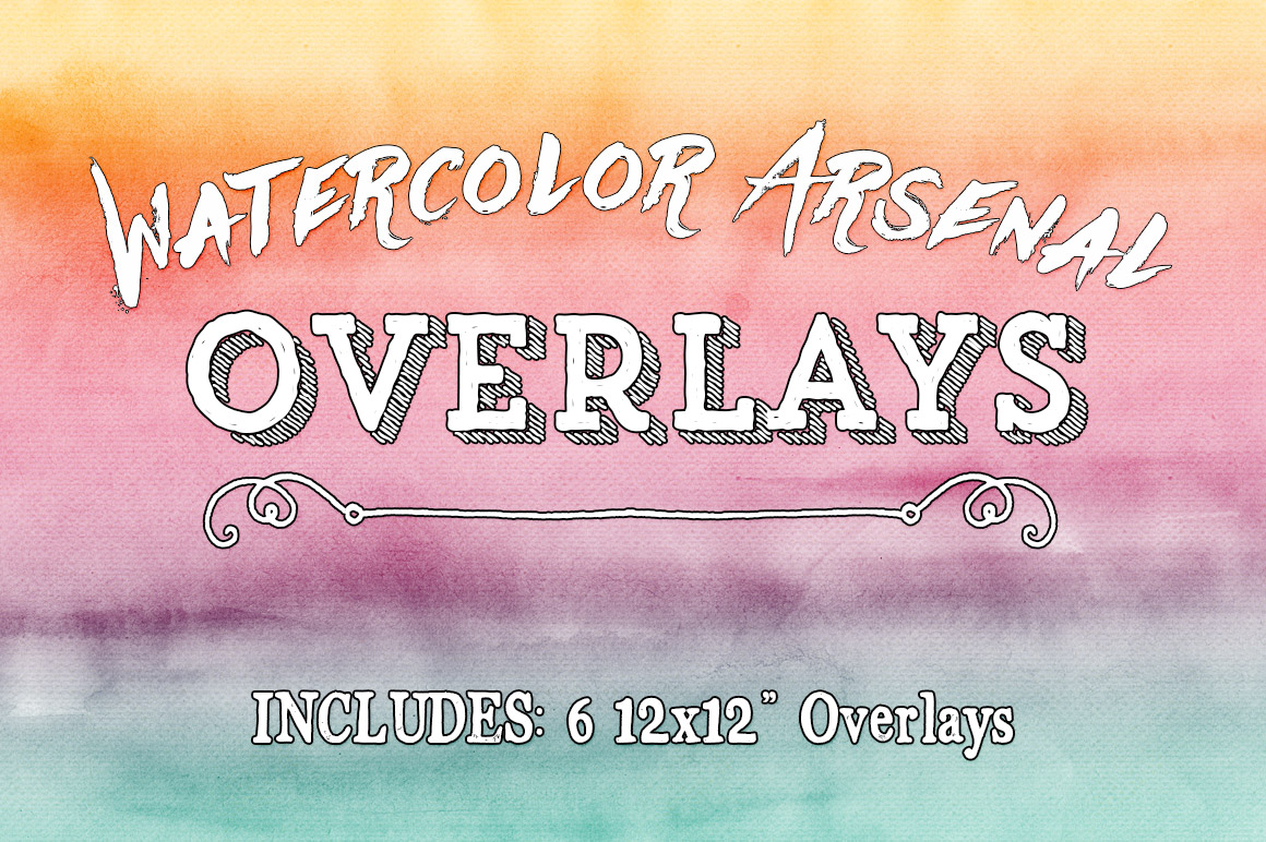Watercolor Arsenal Texture Overlays