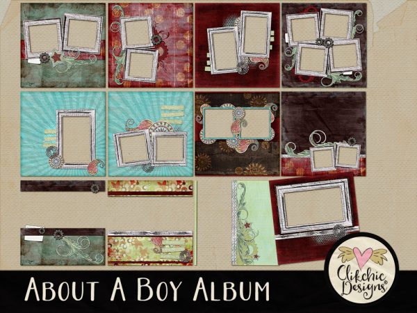 About A Boy Quick Page Digital Scrapbook Album