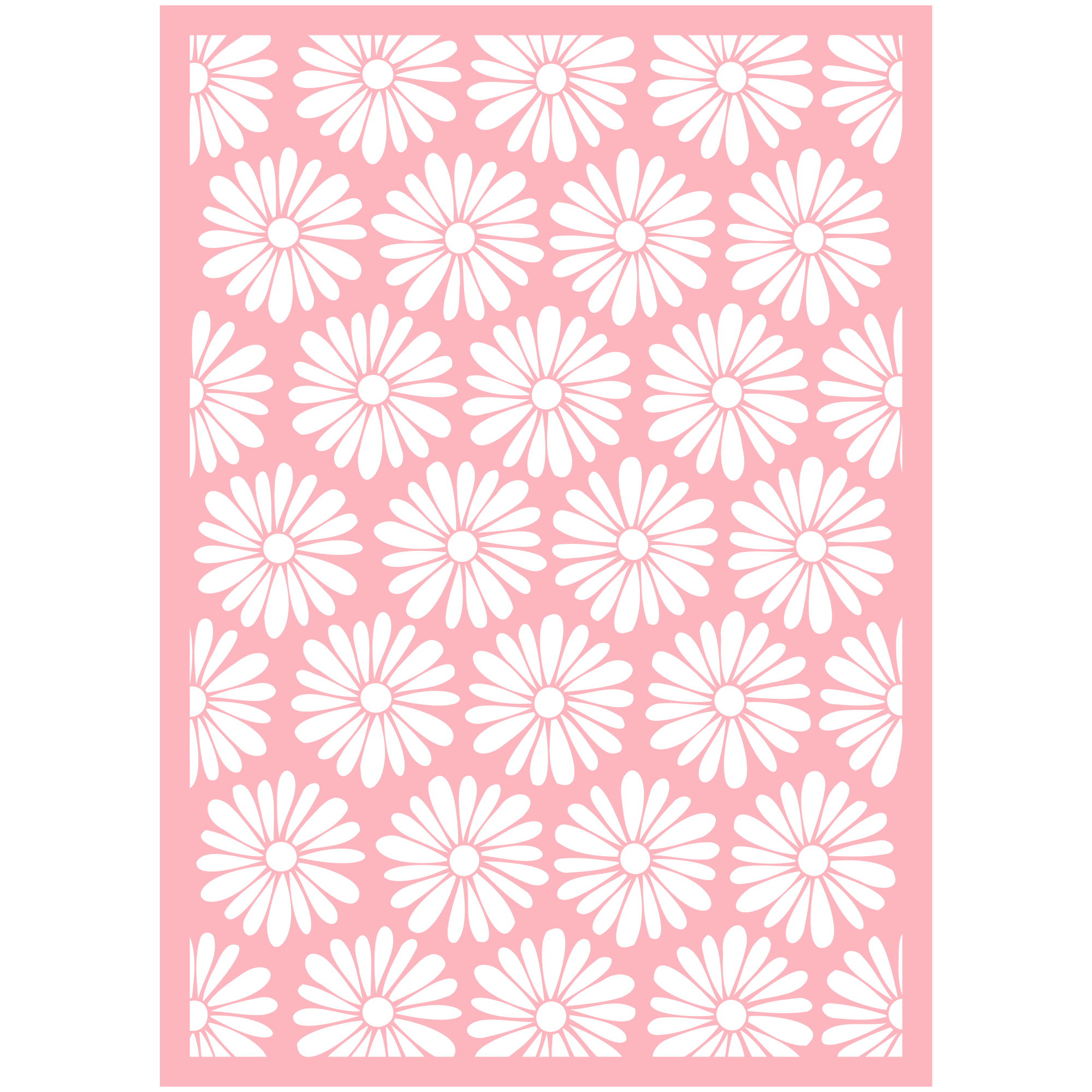 Doodle Daisy Flowers Card Base / Background / Stencil by Clikchic Designs