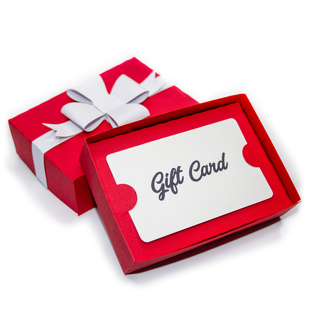 Red textured cardstock 3D gift box tied with a white paper ribbon and layered bow, a festive Christmas papercraft cut file for Silhouette Studio