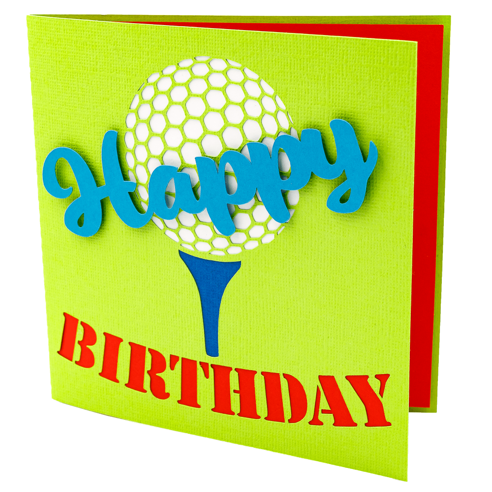 How to Assemble the Golf Ball Happy Birthday Card Clikchic Designs