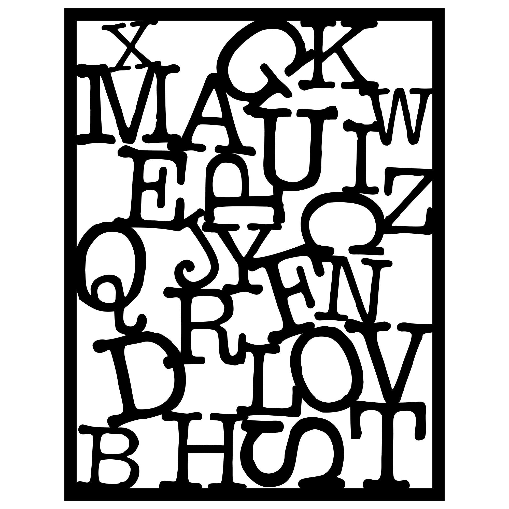 Grunge Typed Alphabet Card Base / Background / Stencil by Clikchic Designs
