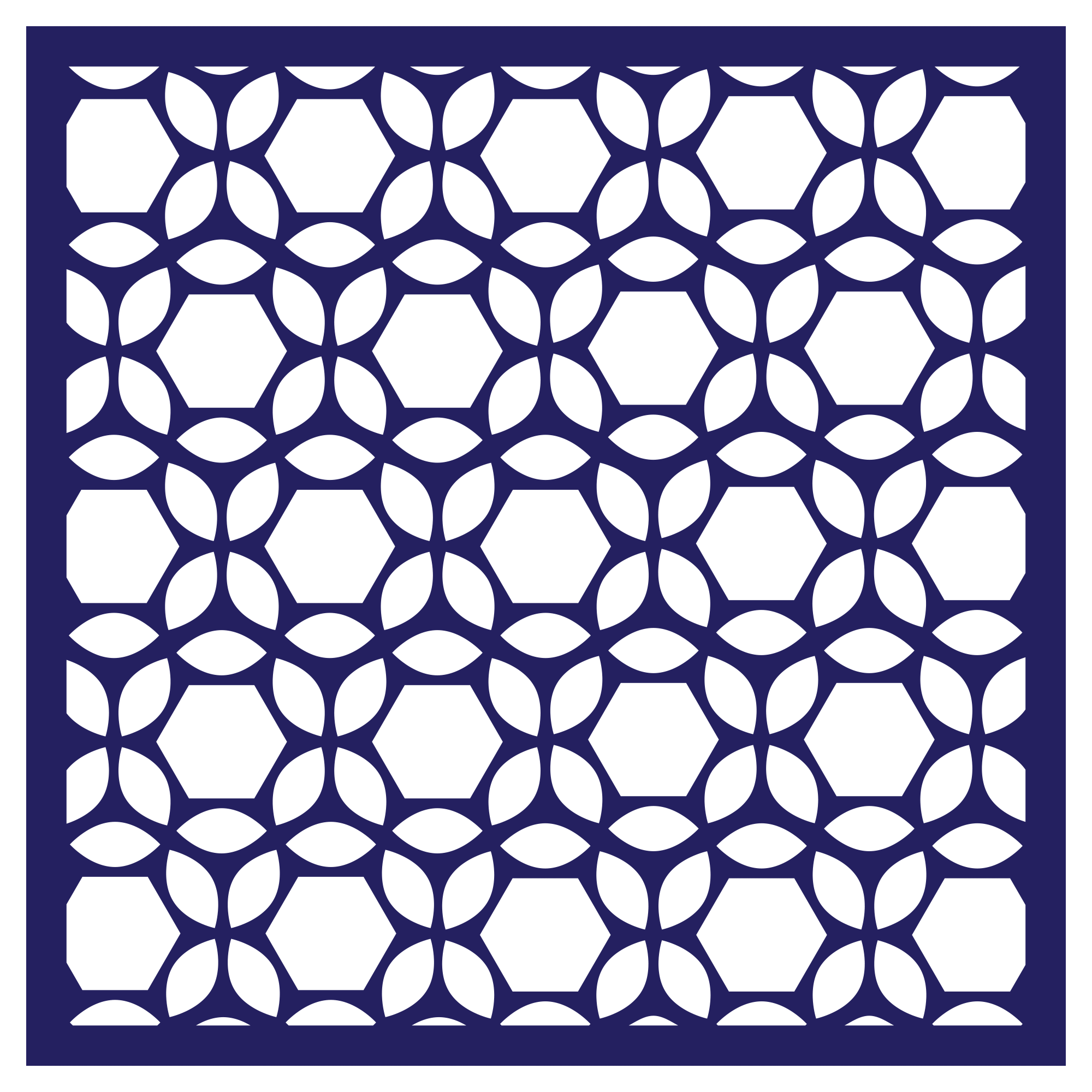 Hexagonal Petals Card Base / Background / Stencil by Clikchic Designs