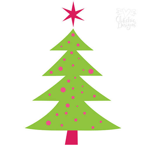 Quirky Triangles Christmas Tree SVG Cutting File