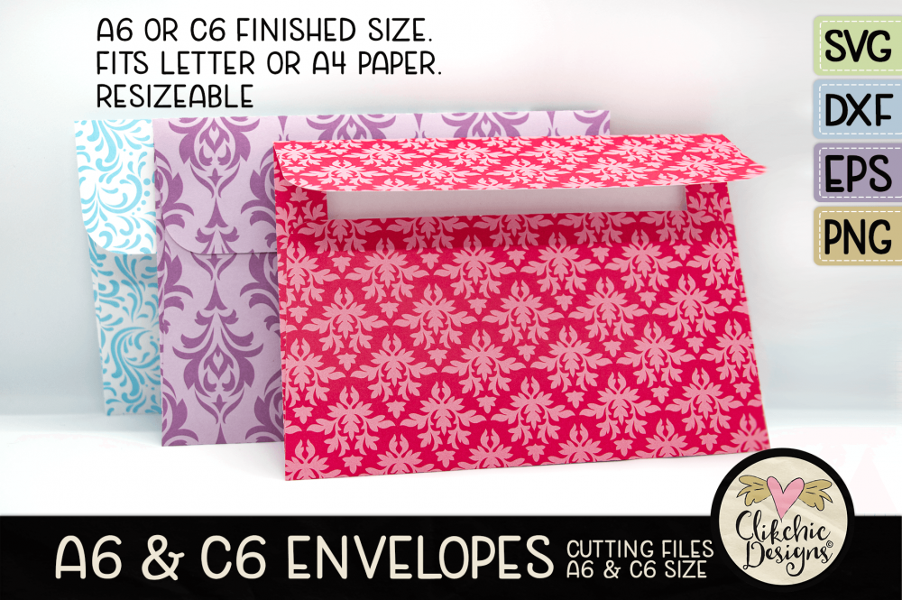 A6 and C6 Envelope SVG Cutting Files