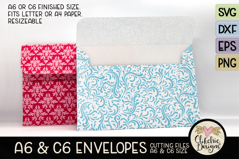 A6 and C6 Envelope SVG Cutting Files