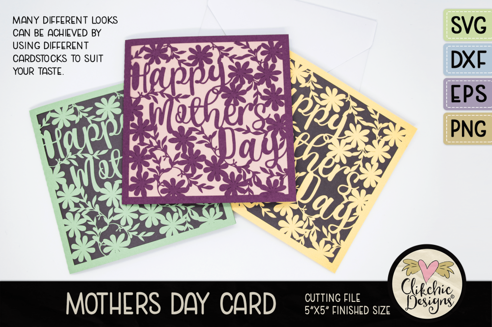 Happy Mothers Day Card SVG Cutting File