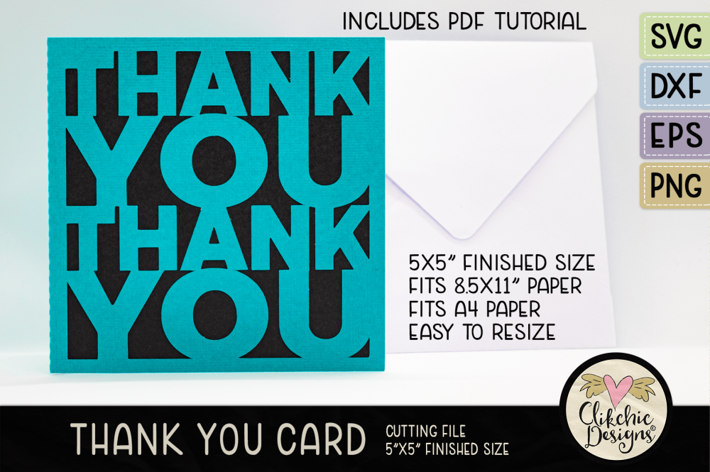 Thank You Card SVG Cutting File