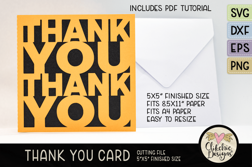 Thank You Card SVG Cutting File