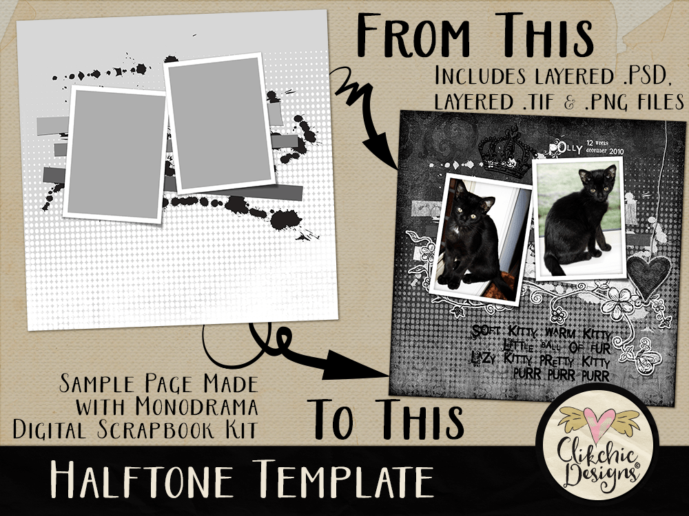 Halftone Layered Photoshop Template