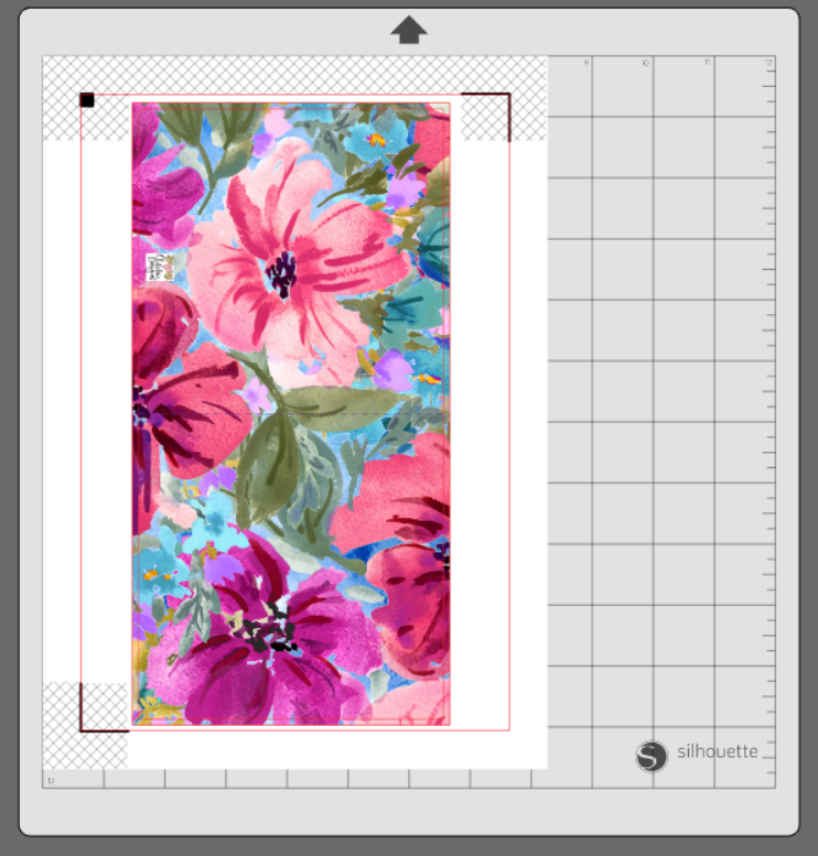 Card Base with print and cut lines in Silhouette Studio - Clikchic Designs