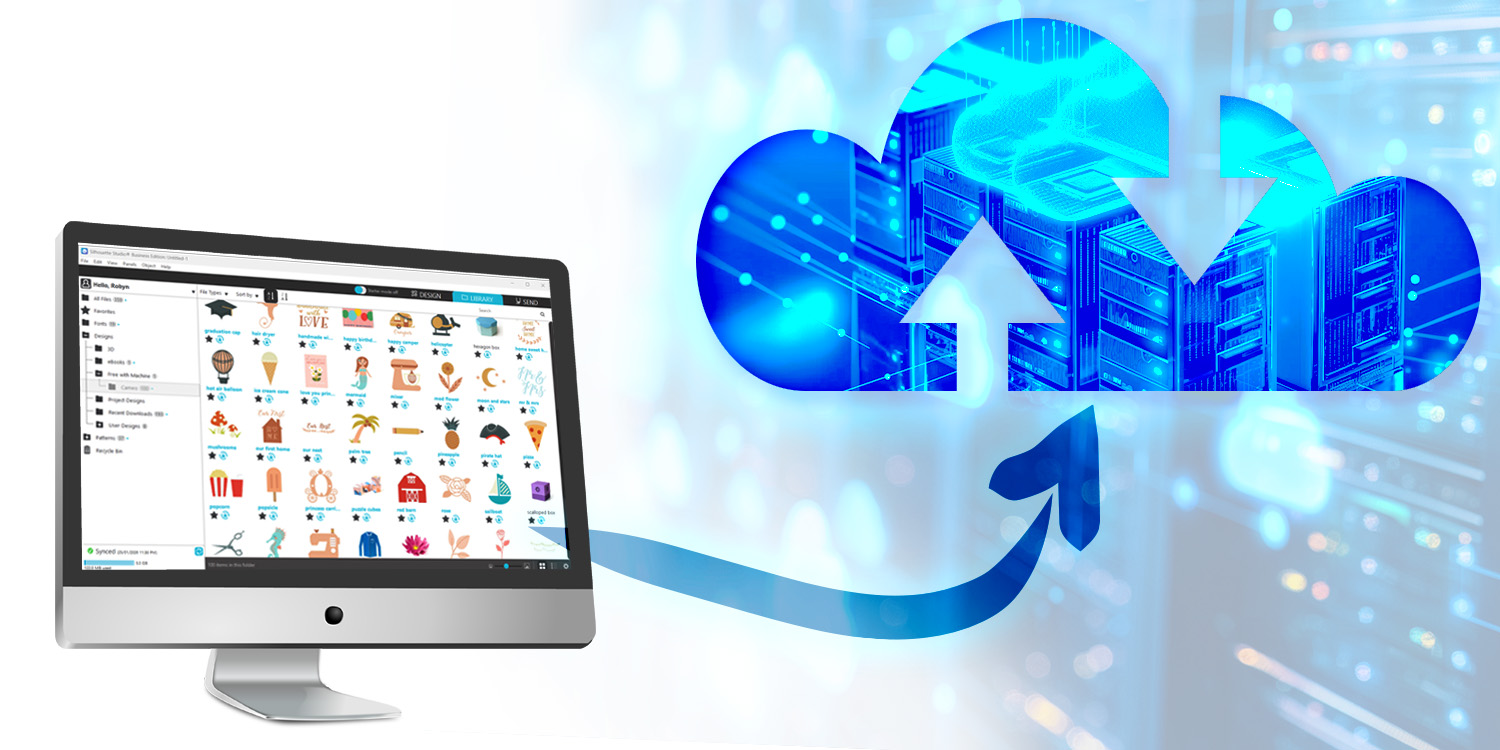 Silhouette Studio Design Store Cloud Storage Diagram