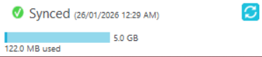 Silhouette Studio Cloud Storage Synced Quota Indicator